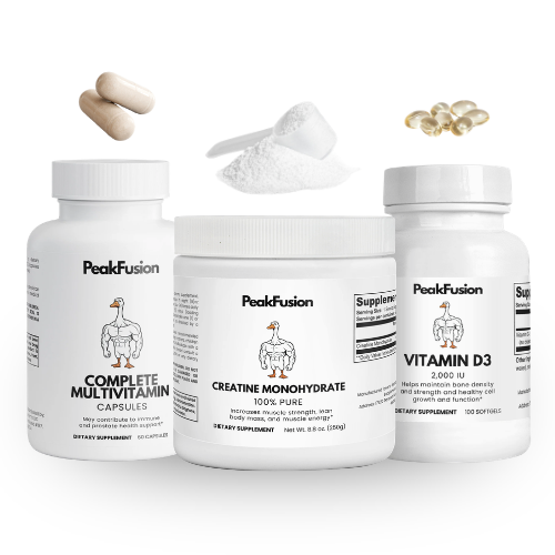 The Trinity Stack | Creatine + D3 + Multivitamin | Free Shipping | PeakFusion